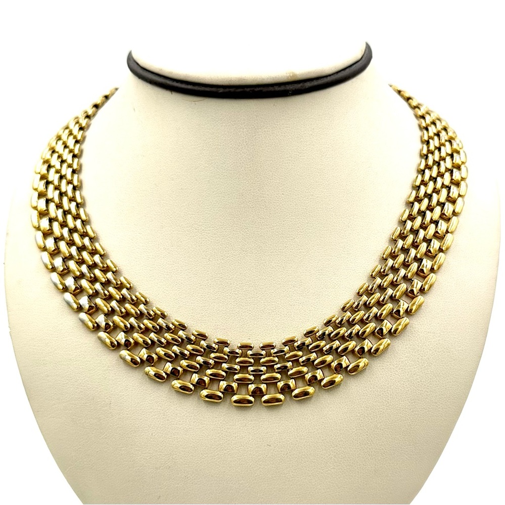 Vintage Napier Gold Multilink Egyptian Collar Choker Necklace Pat 4.774.743